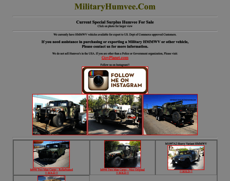 Militaryhumvee.com thumbnail