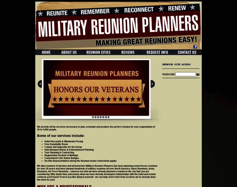 Militaryreunionplanners.com thumbnail