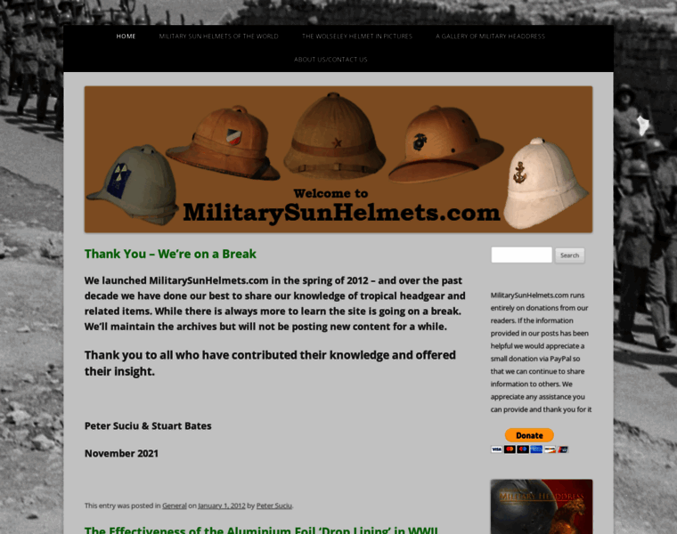 Militarysunhelmets.com thumbnail