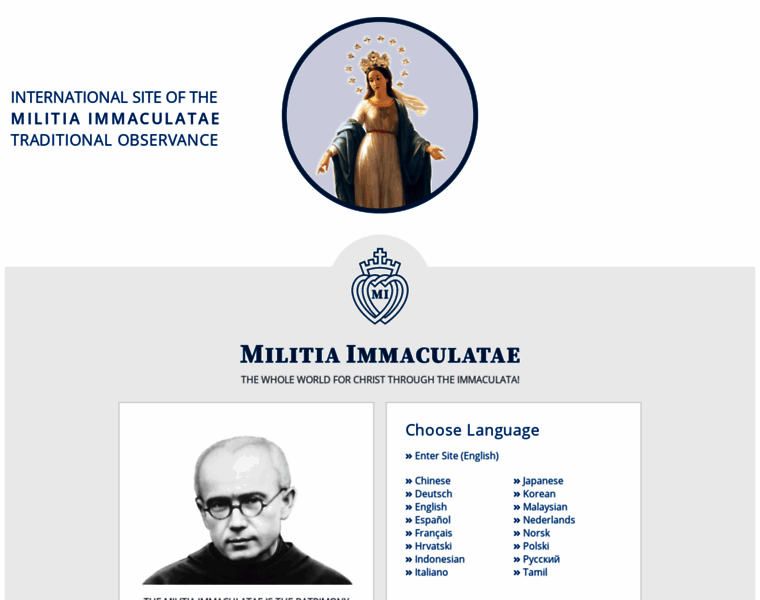 Militia-immaculatae.info thumbnail