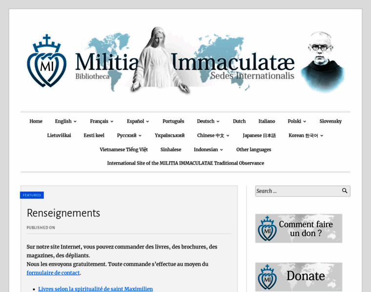 Militia-immaculatae.org thumbnail