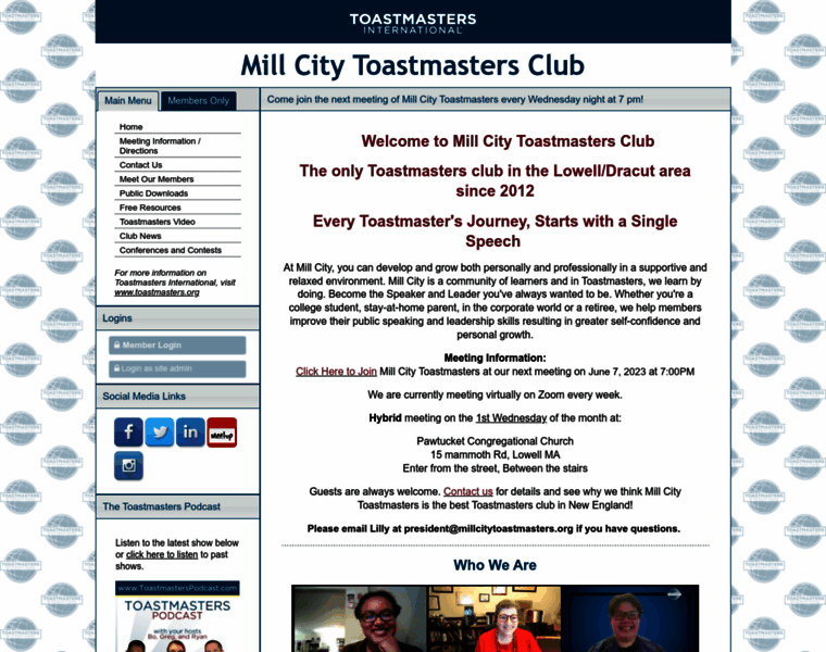 Millcitytoastmasters.org thumbnail