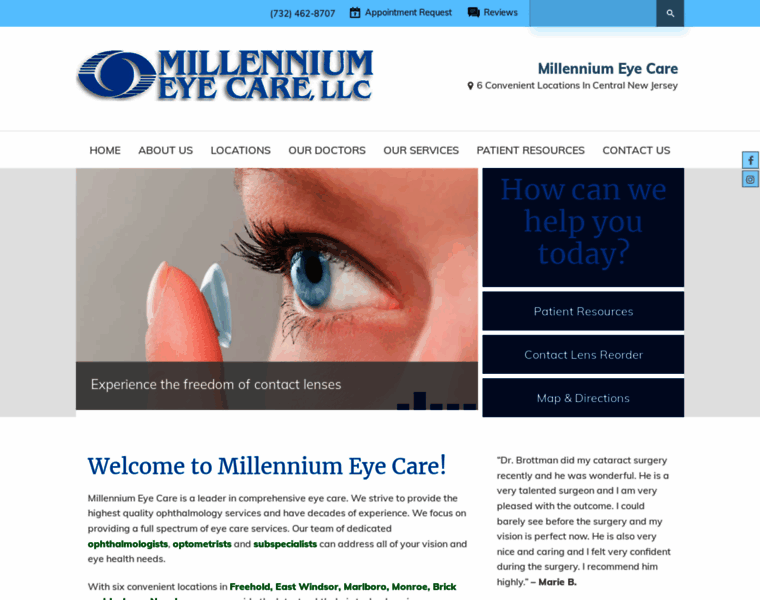 Millenniumeyecare.com thumbnail