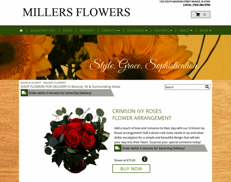 Millersflowers.net thumbnail