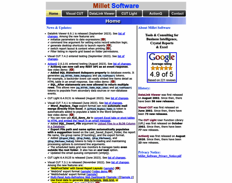 Milletsoftware.com thumbnail