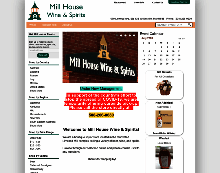 Millhousewineandspirits.com thumbnail