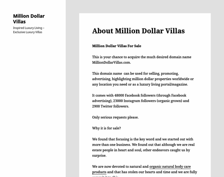 Milliondollarvillas.com thumbnail