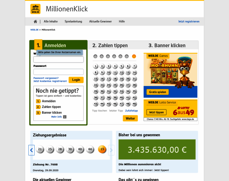 Millionenklick.web.de thumbnail