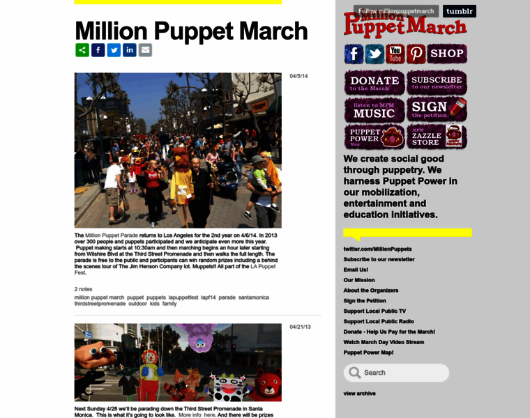 Millionpuppetmarch.com thumbnail
