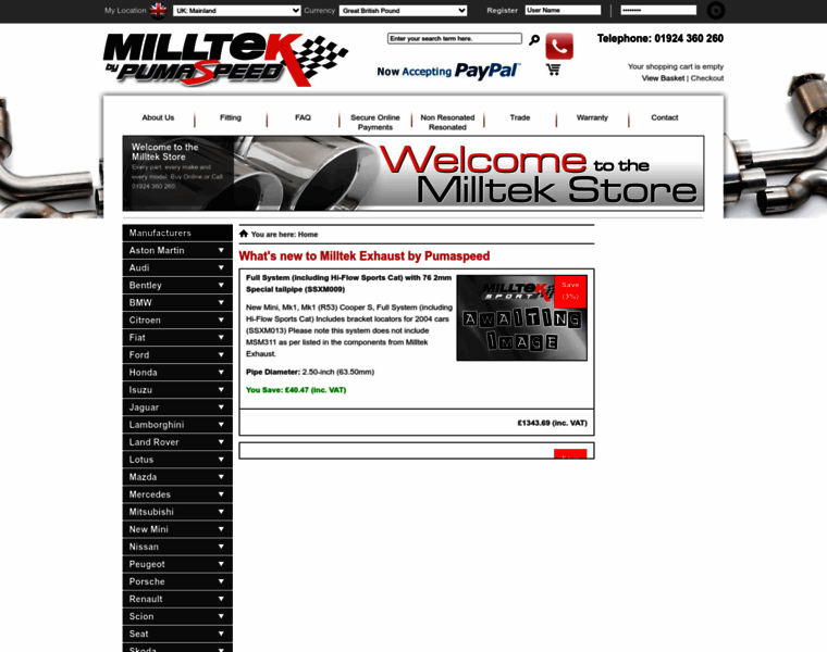 Milltekexhaust.pumaspeed.co.uk thumbnail