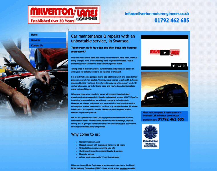 Milvertonmotorengineers.co.uk thumbnail