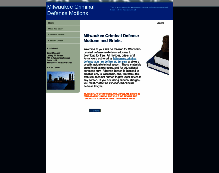 Milwaukeecriminalmotions.pro thumbnail