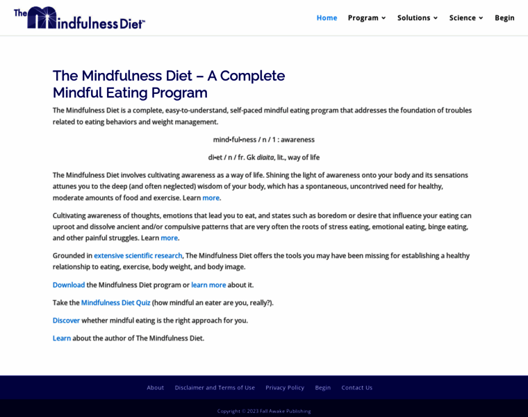 Mindfulnessdiet.com thumbnail
