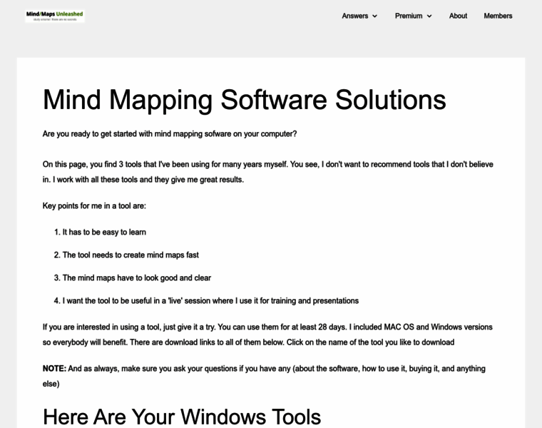 Mindmap-software.com thumbnail