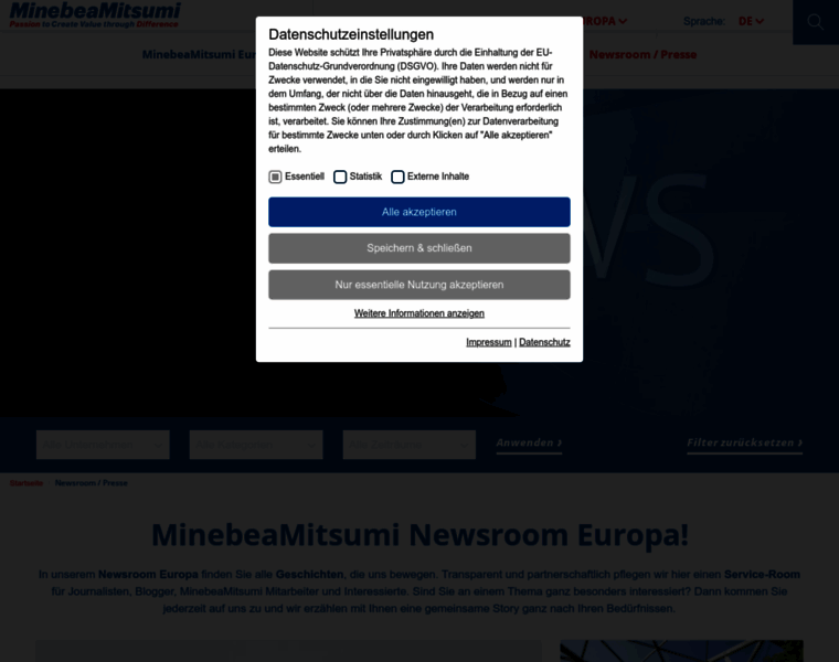 Minebea-newsroom.com thumbnail
