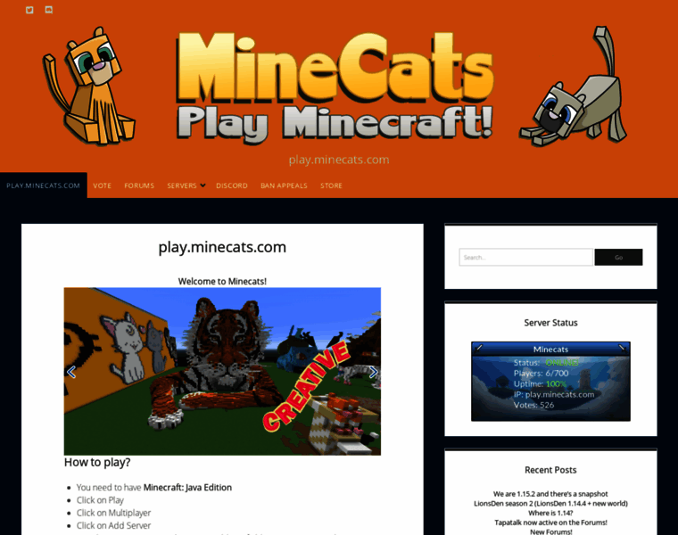 Minecats.com thumbnail