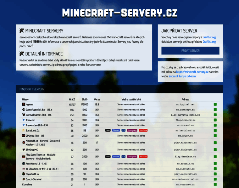 Minecraft-servery.cz thumbnail