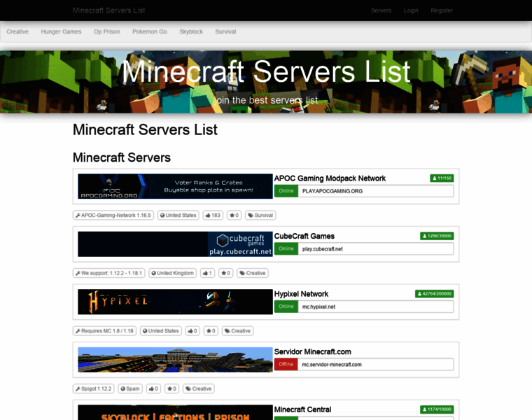 Minecraftbestserver.com thumbnail