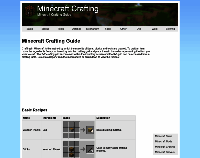 Minecraftcrafting.info thumbnail