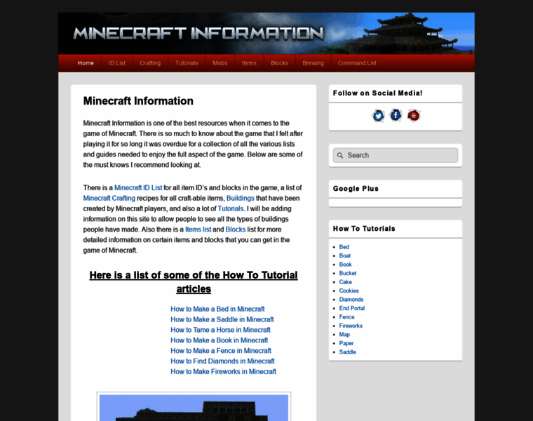 Minecraftinformation.com thumbnail