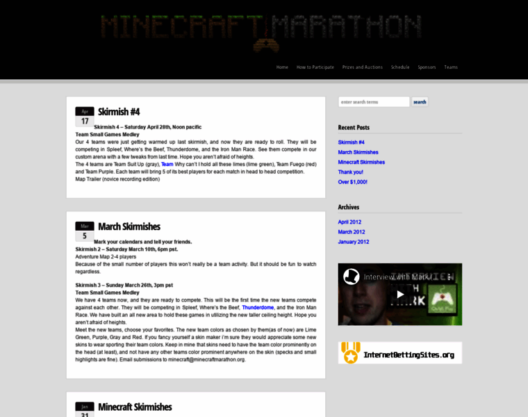 Minecraftmarathon.org thumbnail