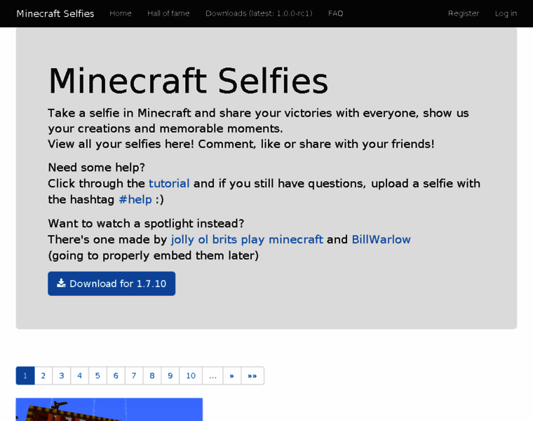 Minecraftselfies.net thumbnail