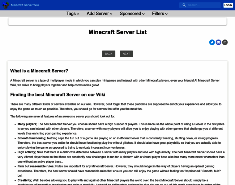 Minecraftserverwiki.com thumbnail