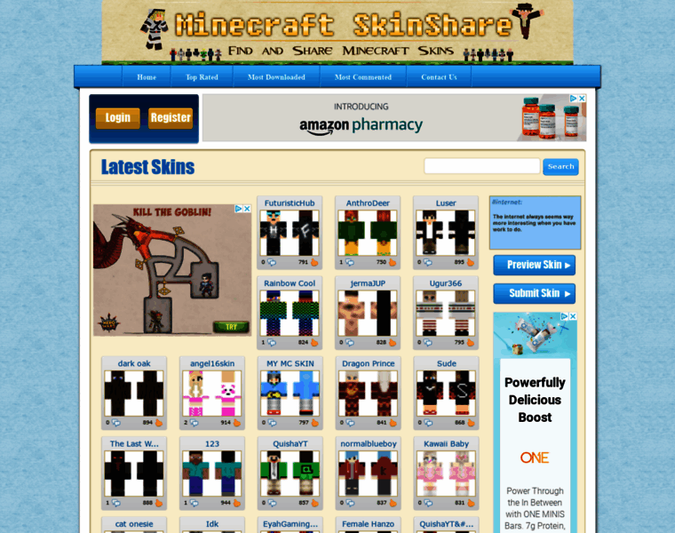 Minecraftskinshare.com thumbnail