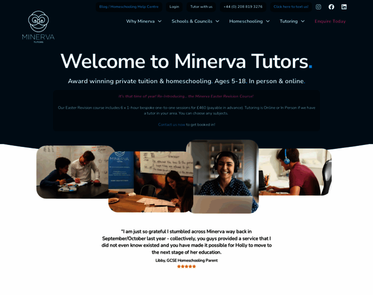 Minervatutors.com thumbnail