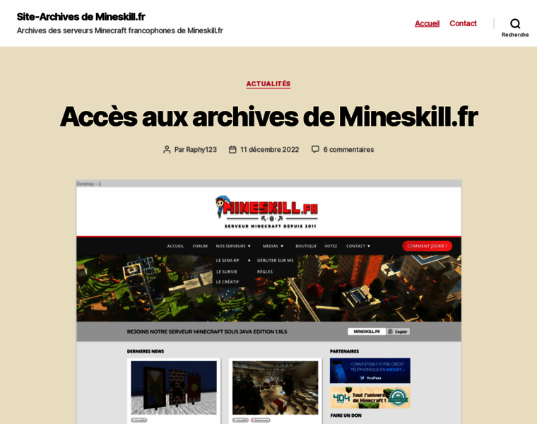 Mineskill.fr thumbnail
