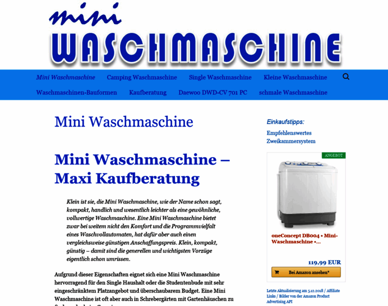 Mini-waschmaschine.net thumbnail