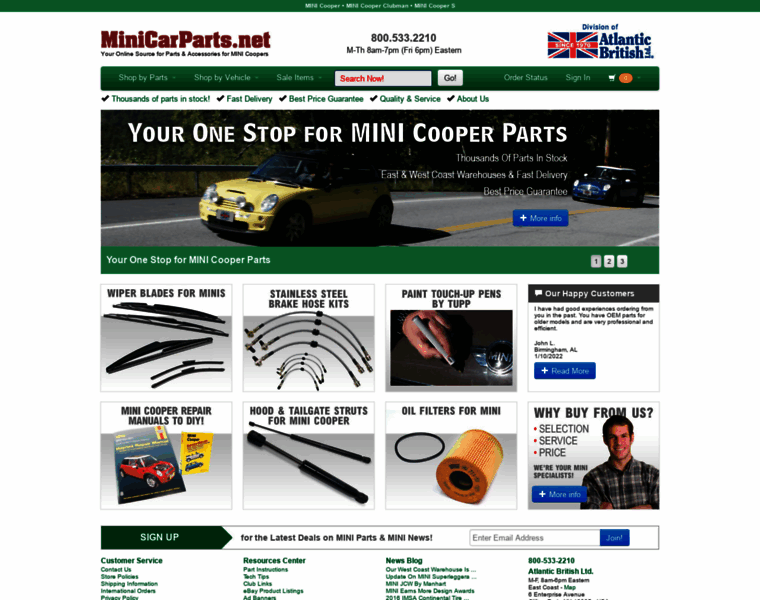 Minicarparts.net thumbnail