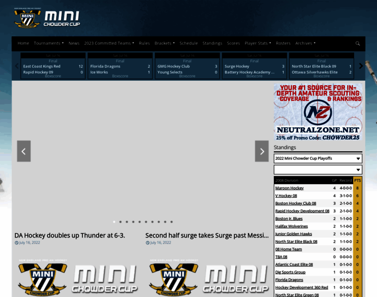 Minicc.proamhockey.com thumbnail