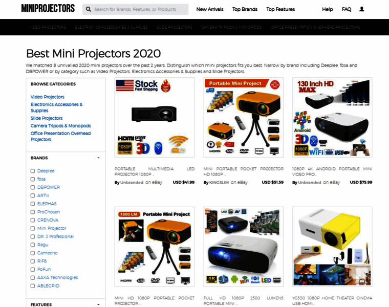 Miniprojectors.biz thumbnail