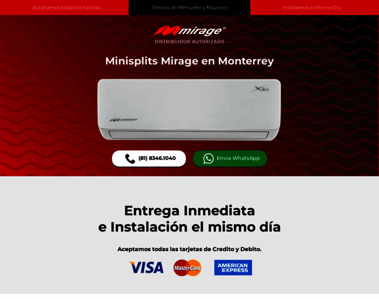 Minisplitmirage.com.mx thumbnail