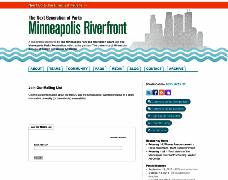 Minneapolisriverfrontdesigncompetition.com thumbnail