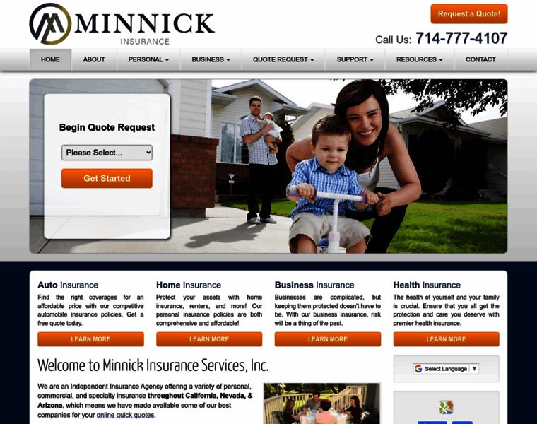 Minnickinsurance.com thumbnail