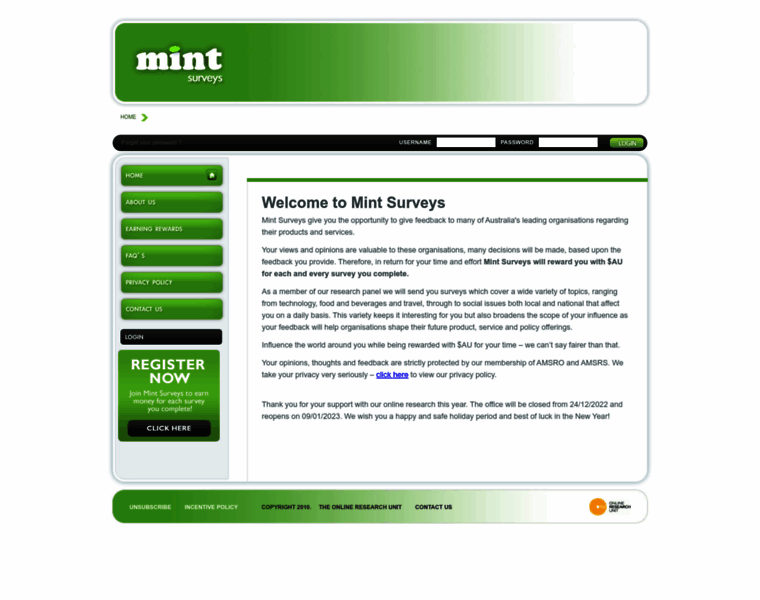 Mintsurveys.com.au thumbnail