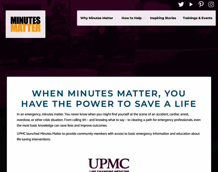Minutesmatter.upmc.com thumbnail