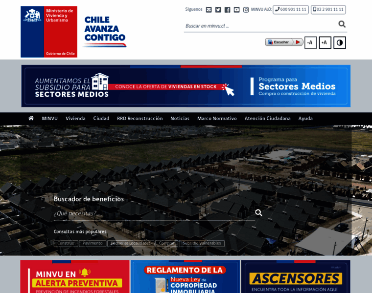 minvu.gob.cl at WI. Minvu - Ministerio de Vivienda y Urbanismo