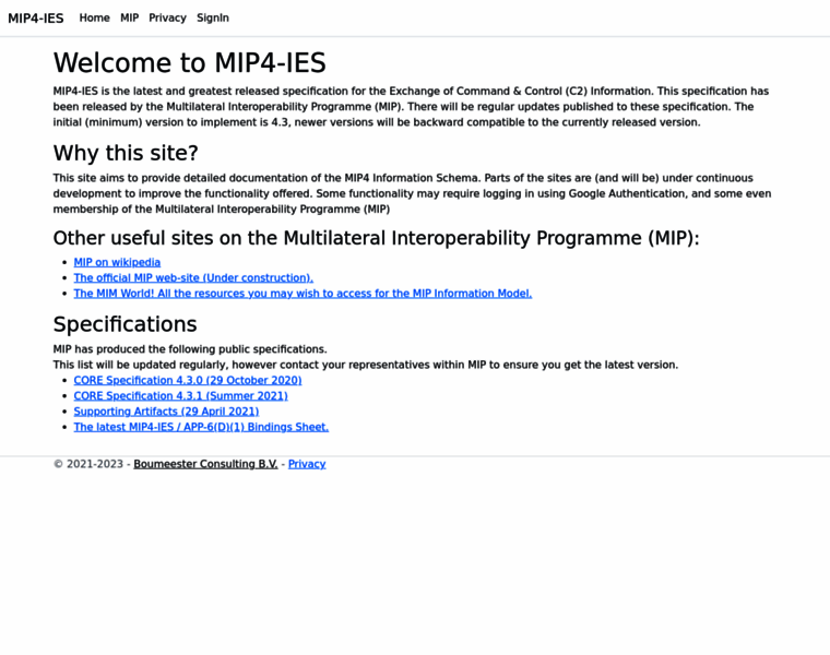 Mip-interop.org thumbnail