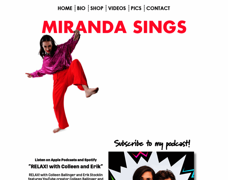Mirandasings.com thumbnail