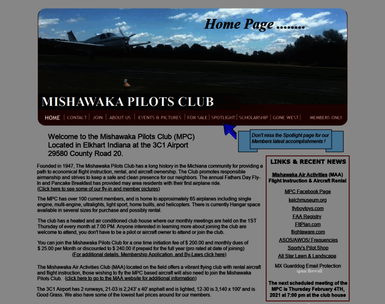 Mishawakapilotsclub.com thumbnail