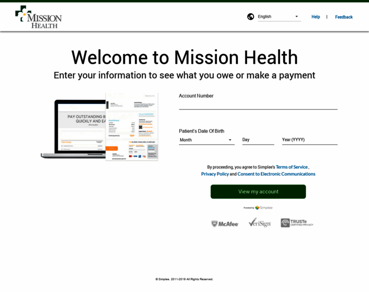 Mission-health.simpleepay.com thumbnail