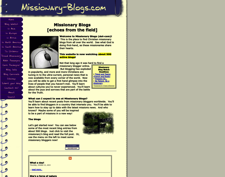 Missionary-blogs.com thumbnail