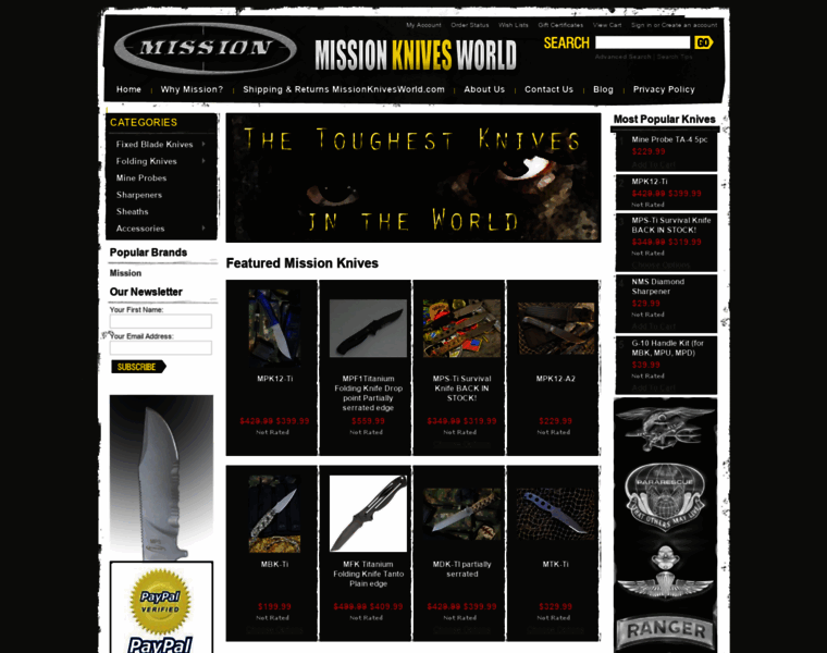 Missionknivesworld.com thumbnail