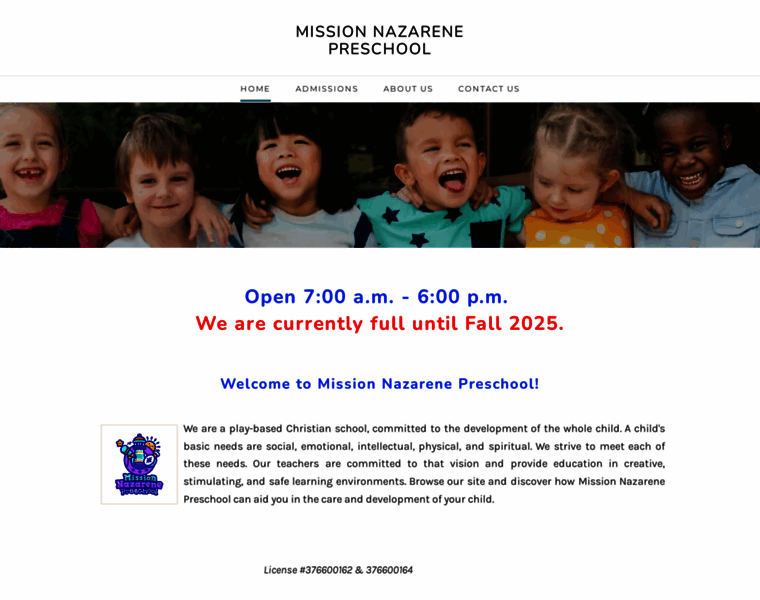 Missionnazarenepreschool.org thumbnail