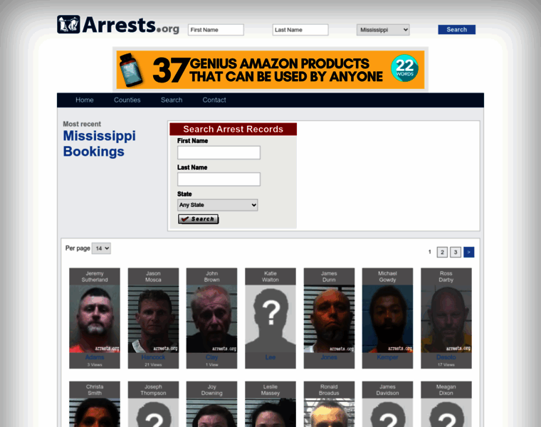 Mississippi.arrests.org thumbnail