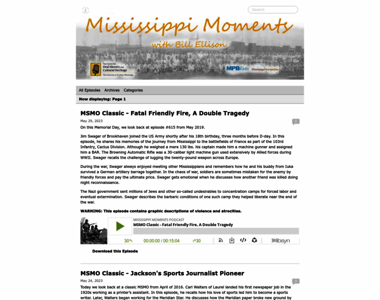 Mississippimoments.org thumbnail