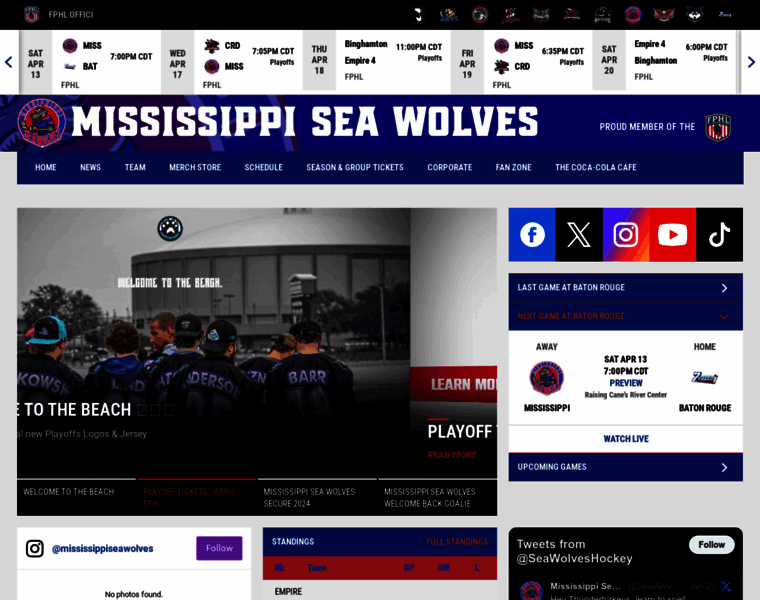 Mississippiseawolves.com thumbnail